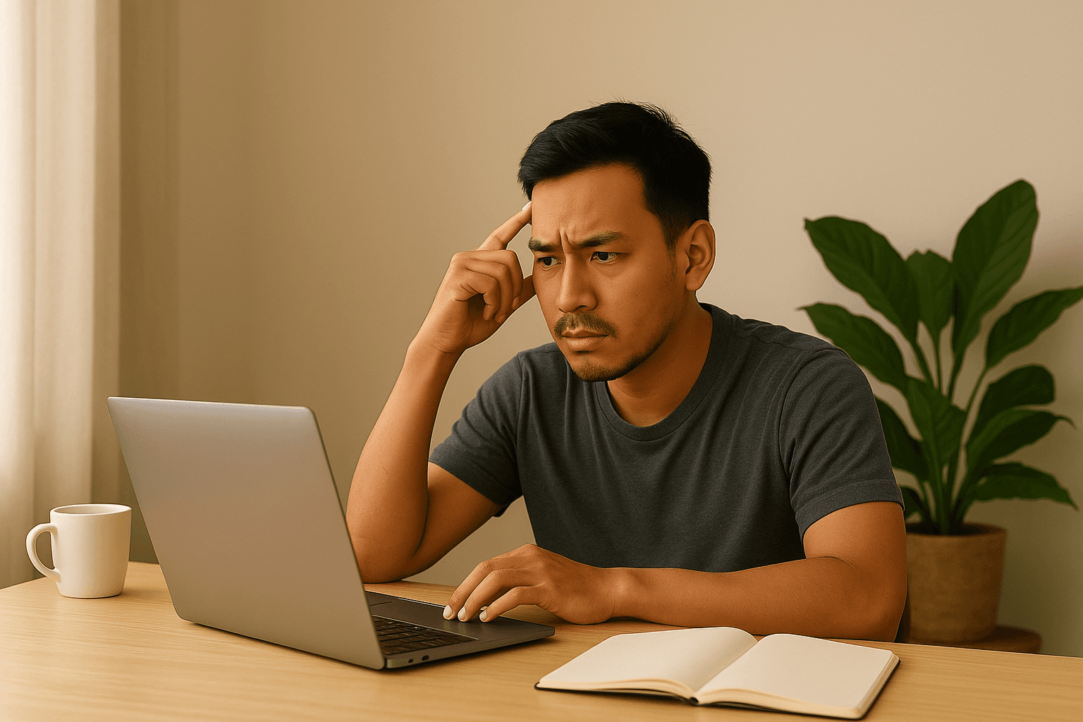 freelancer working on laptop